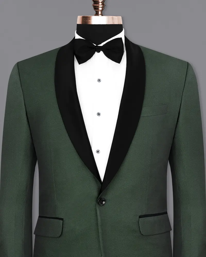 Timber Green Designer Tuxedo Blazer 2