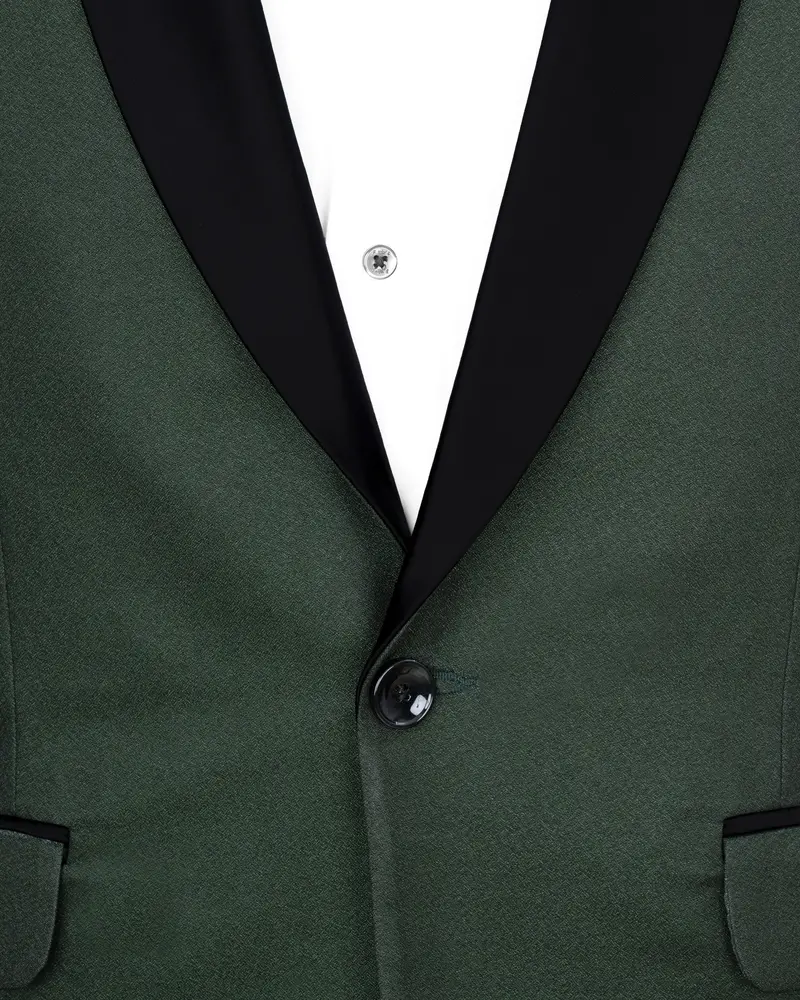 Timber Green Designer Tuxedo Blazer 4