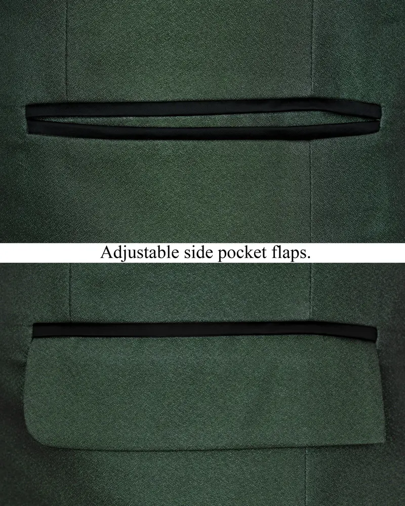 Timber Green Designer Tuxedo Blazer 5
