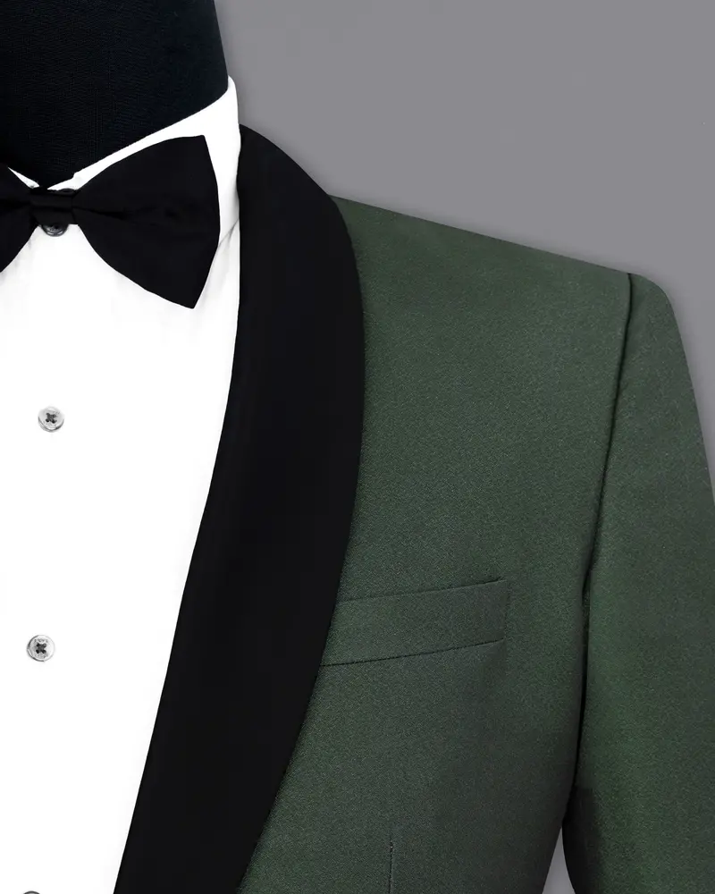 Timber Green Designer Tuxedo Blazer 6