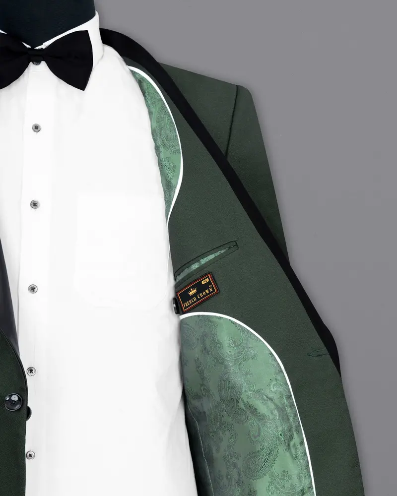 Timber Green Designer Tuxedo Blazer 7