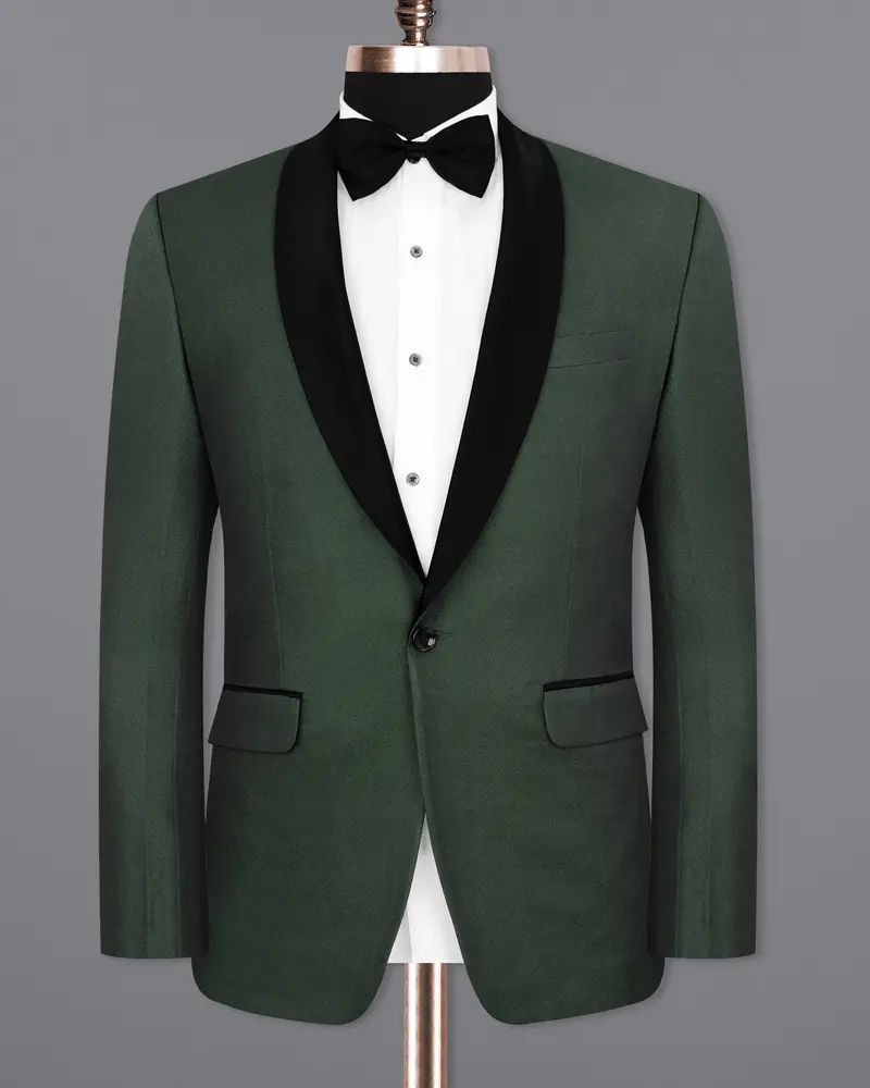 Timber Green Designer Tuxedo Blazer 8