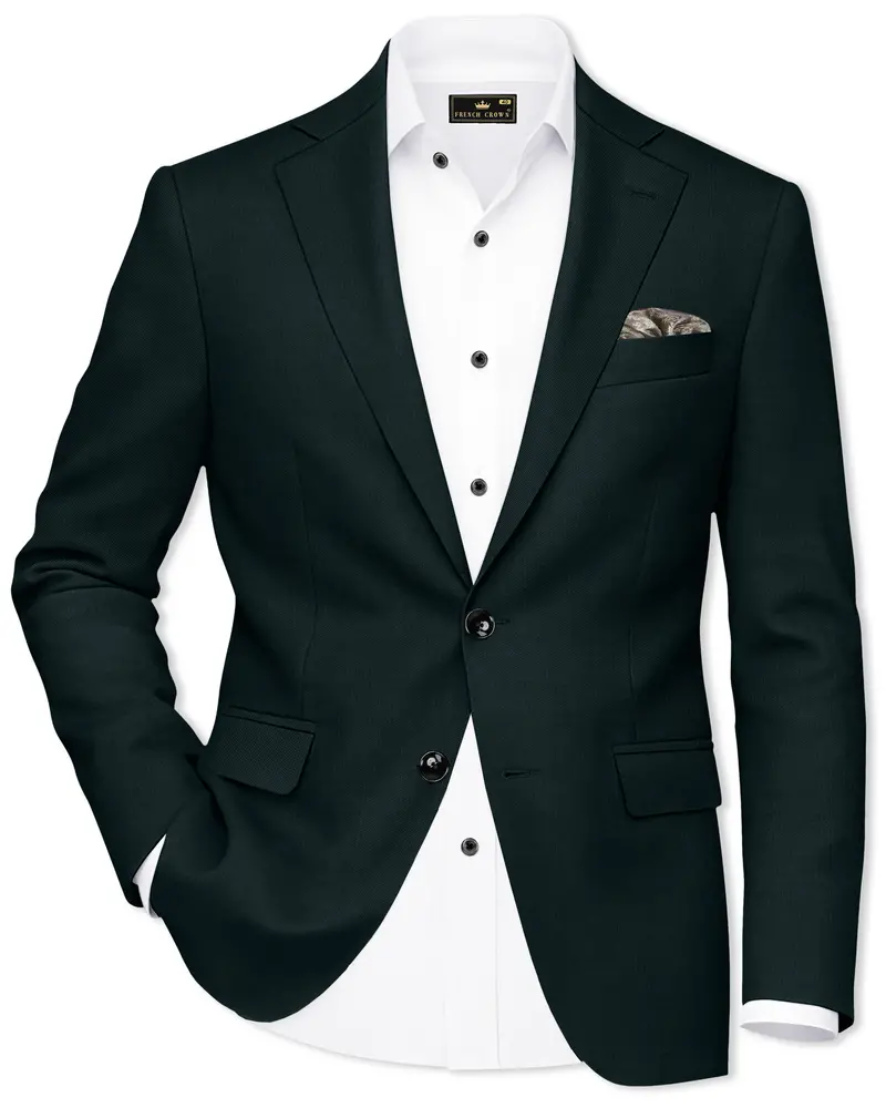 Timber Green Wool Rich Single Breasted Blazer 1