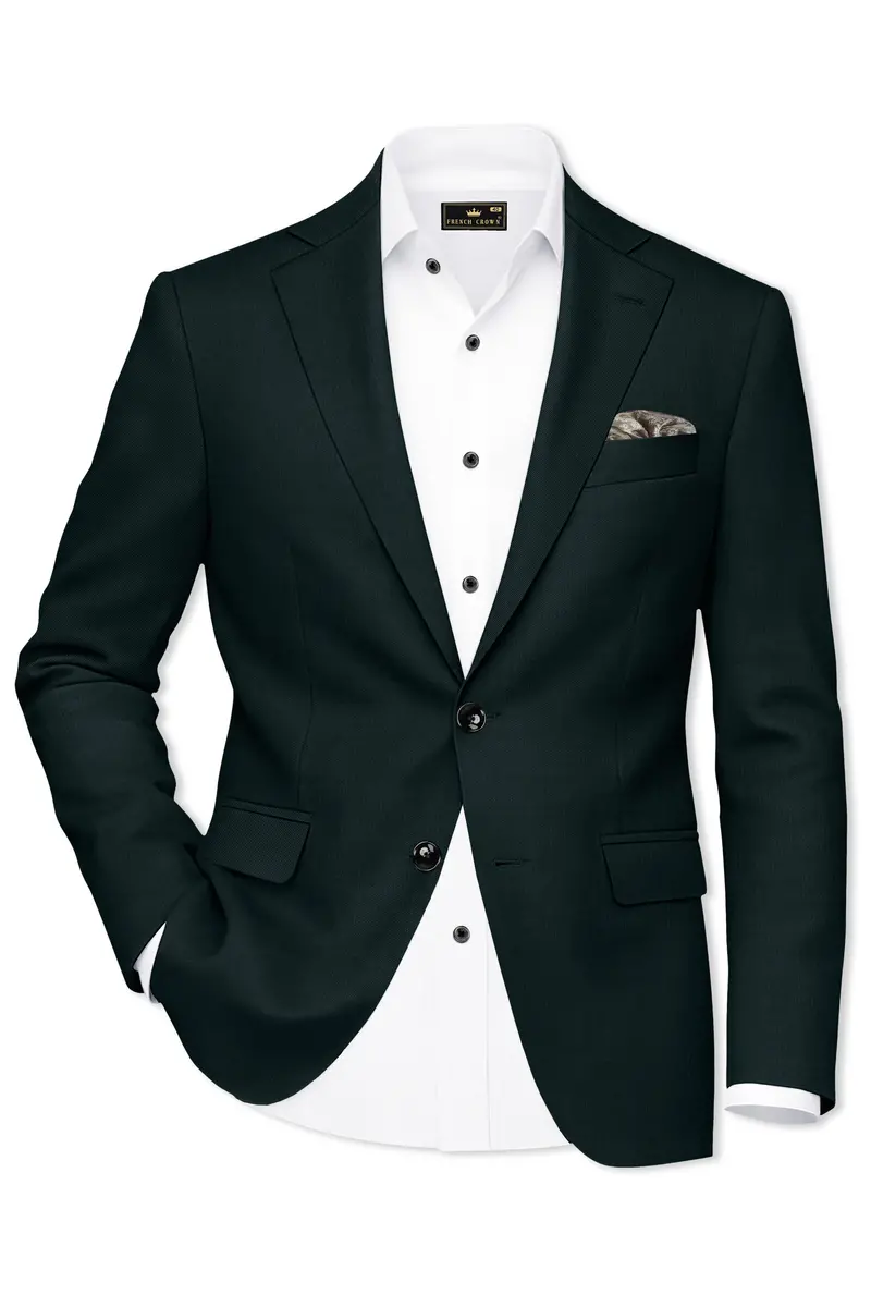 Timber Green Wool Rich Single Breasted Suit 10