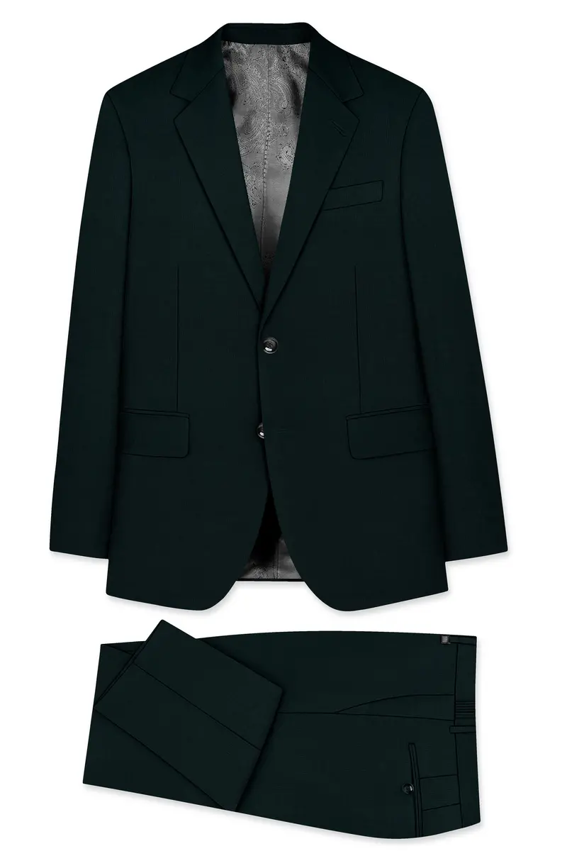 Timber Green Wool Rich Single Breasted Suit 11