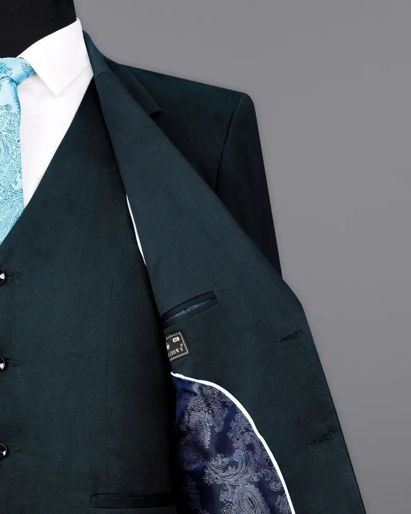 Timber Sea Green Solid Stretchable Premium Cotton Traveler Blazer 7