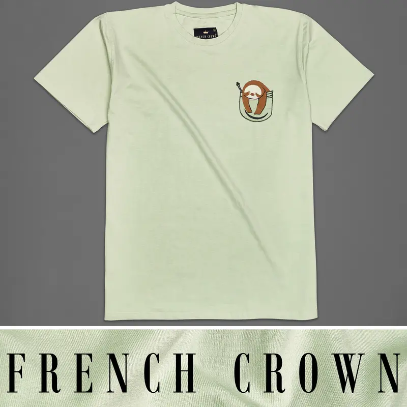 Timberwolf Green Embroidered Organic Designer T-Shirt 1