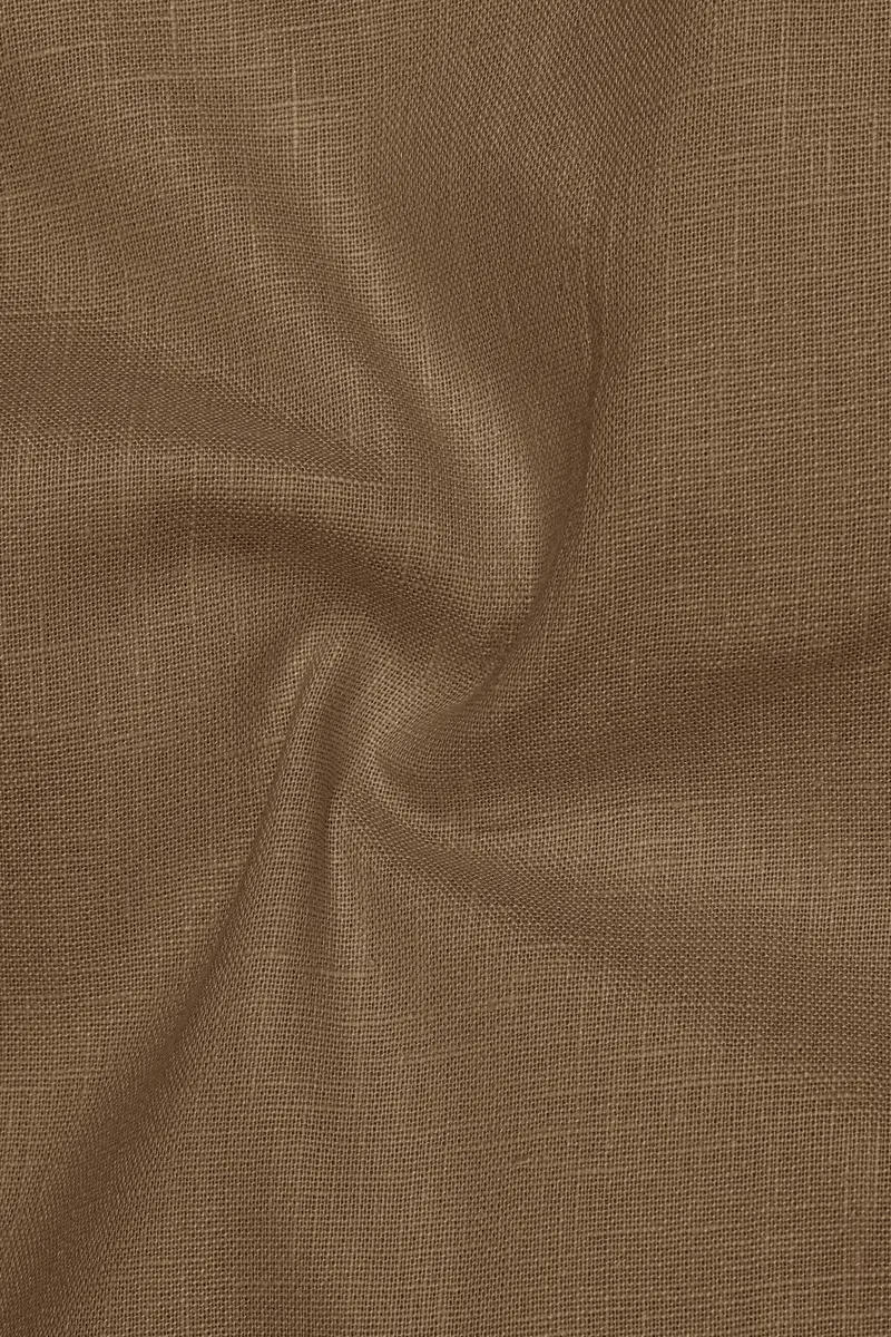 Toast-Pastel Brown Luxurious Linen Dress Shirt 3