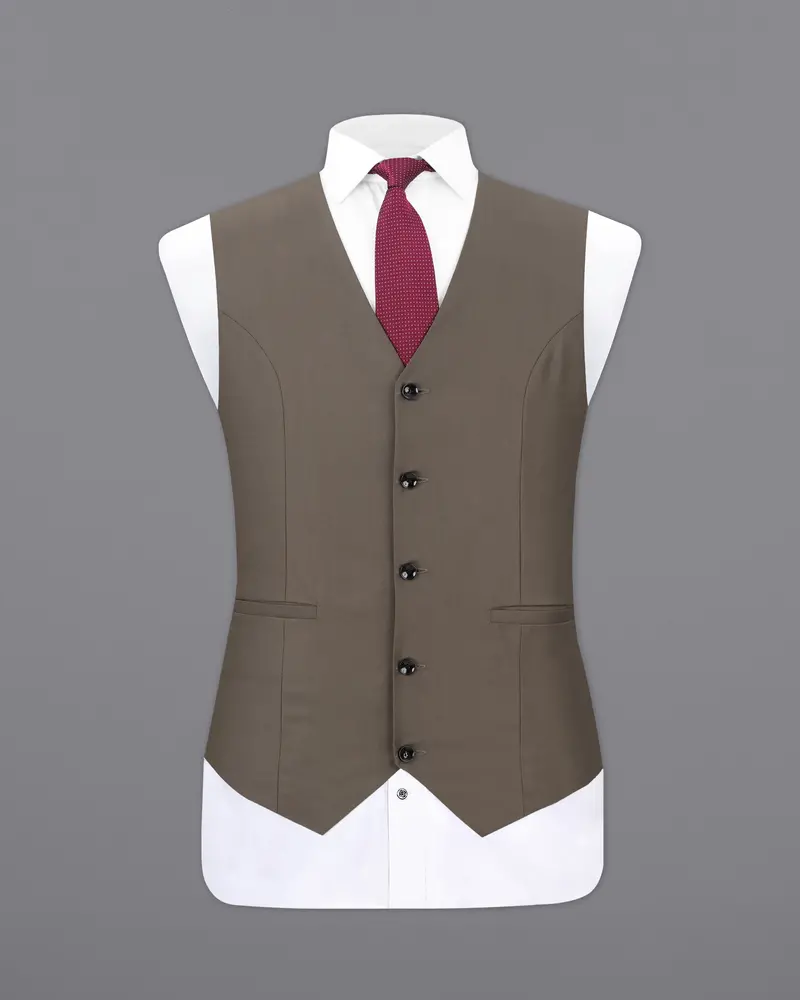 Tobacco Brown Designer Waistcoat 2