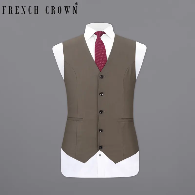 Tobacco Brown Designer Waistcoat 6