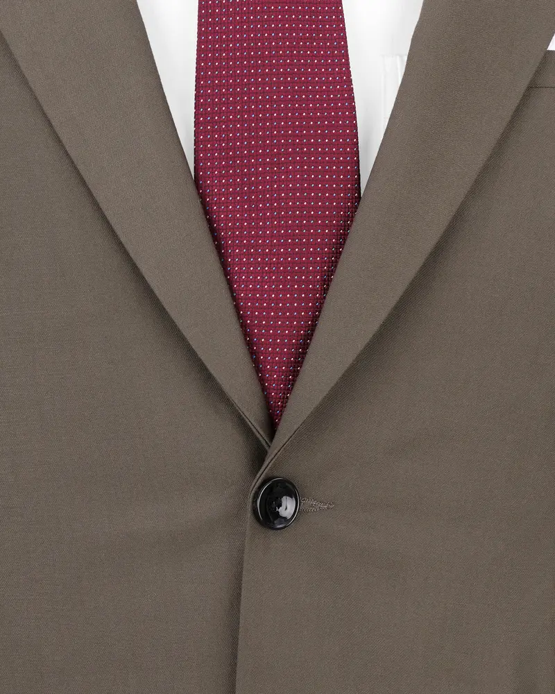 Tobacco Brown Single Breasted Designer Blazer 4