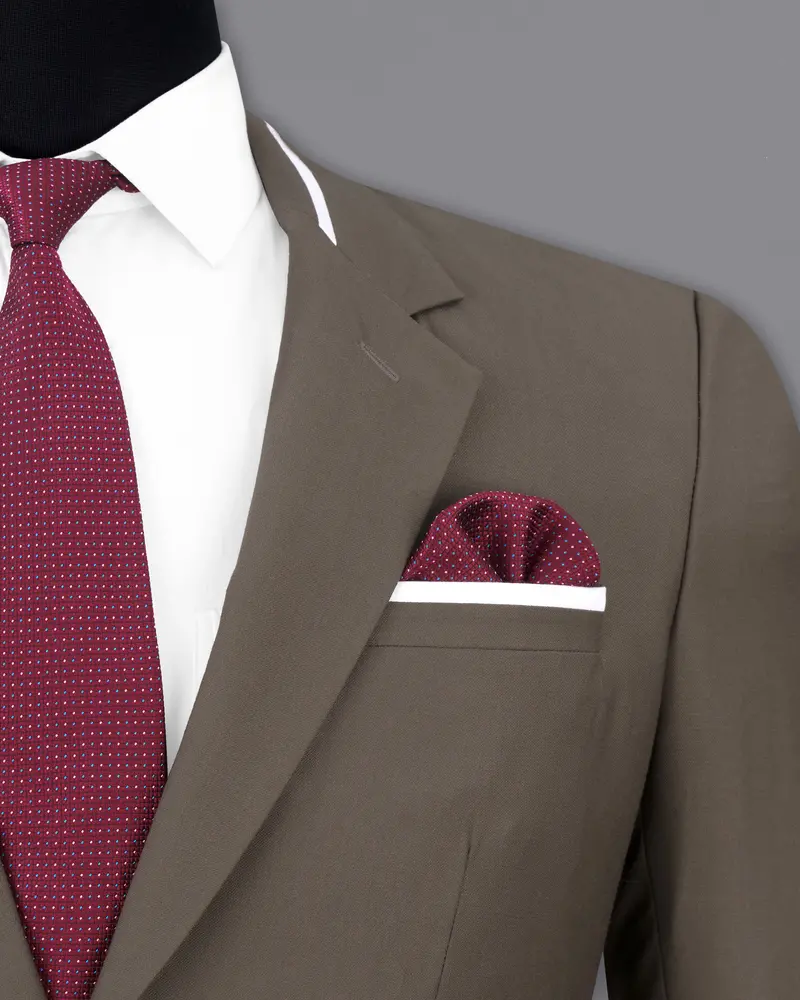 Tobacco Brown Single Breasted Designer Blazer 6