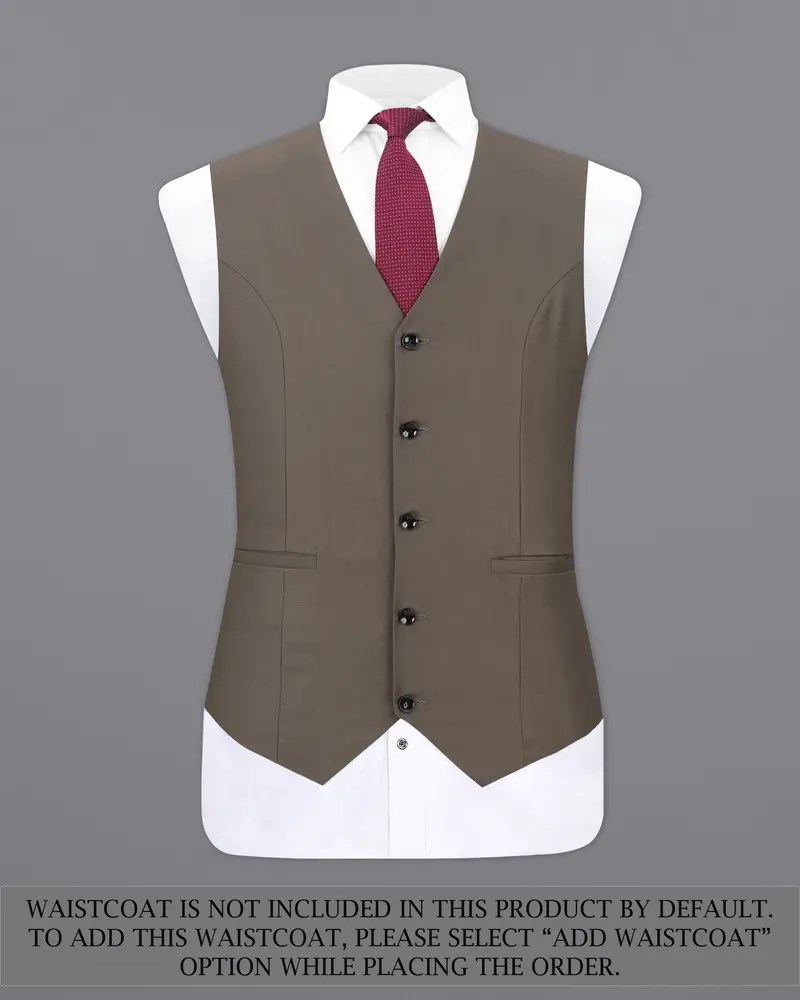 Tobacco Brown Single Breasted Designer Suit 15