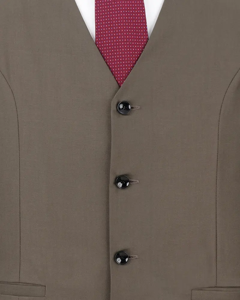 Tobacco Brown Single Breasted Designer Suit 17