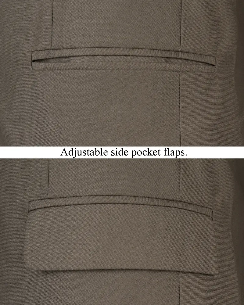 Tobacco Brown Single Breasted Designer Suit 6