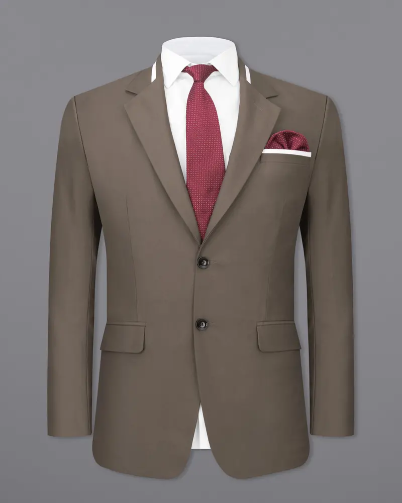 Tobacco Brown Single Breasted Designer Suit 9