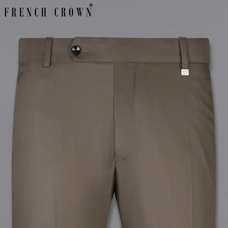 Tobacco Brown Textured Pant 1