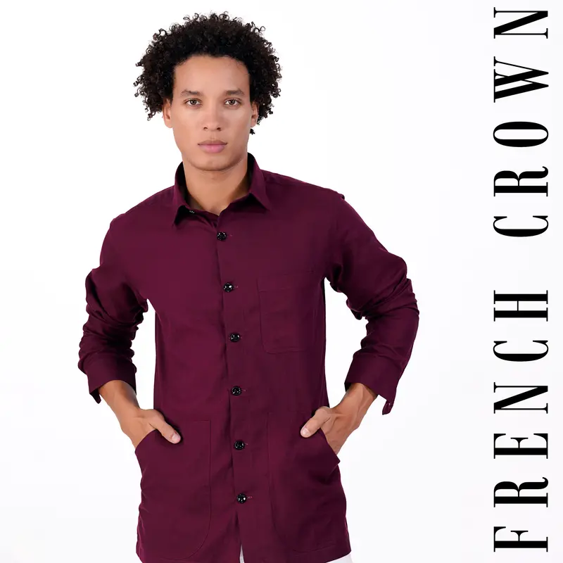 Toledo Wine Flannel Designer Shirt 1