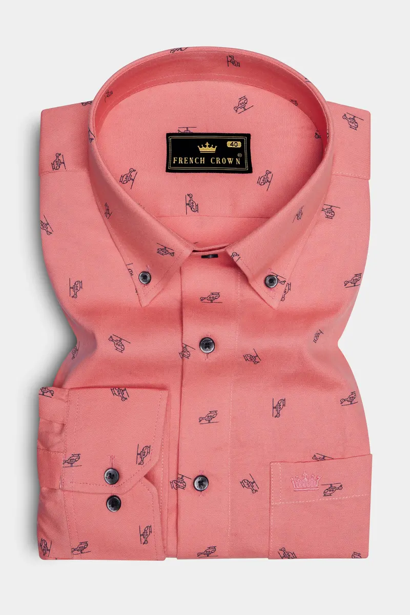 Tonys Orange Royal Oxford Shirt 4