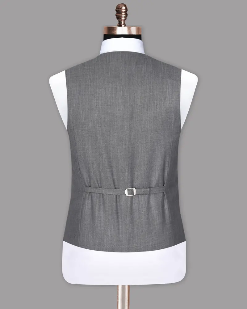 Topaz Grey Wool Blend Waistcoat 6