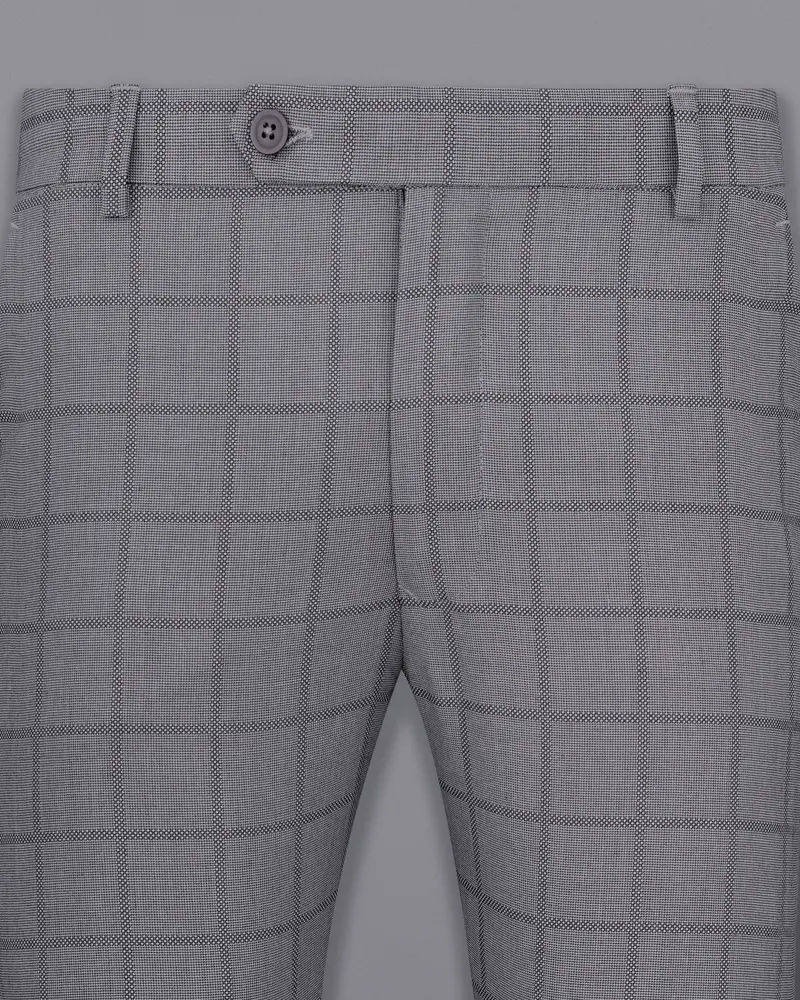 Topaz Silver Checked Pant 2