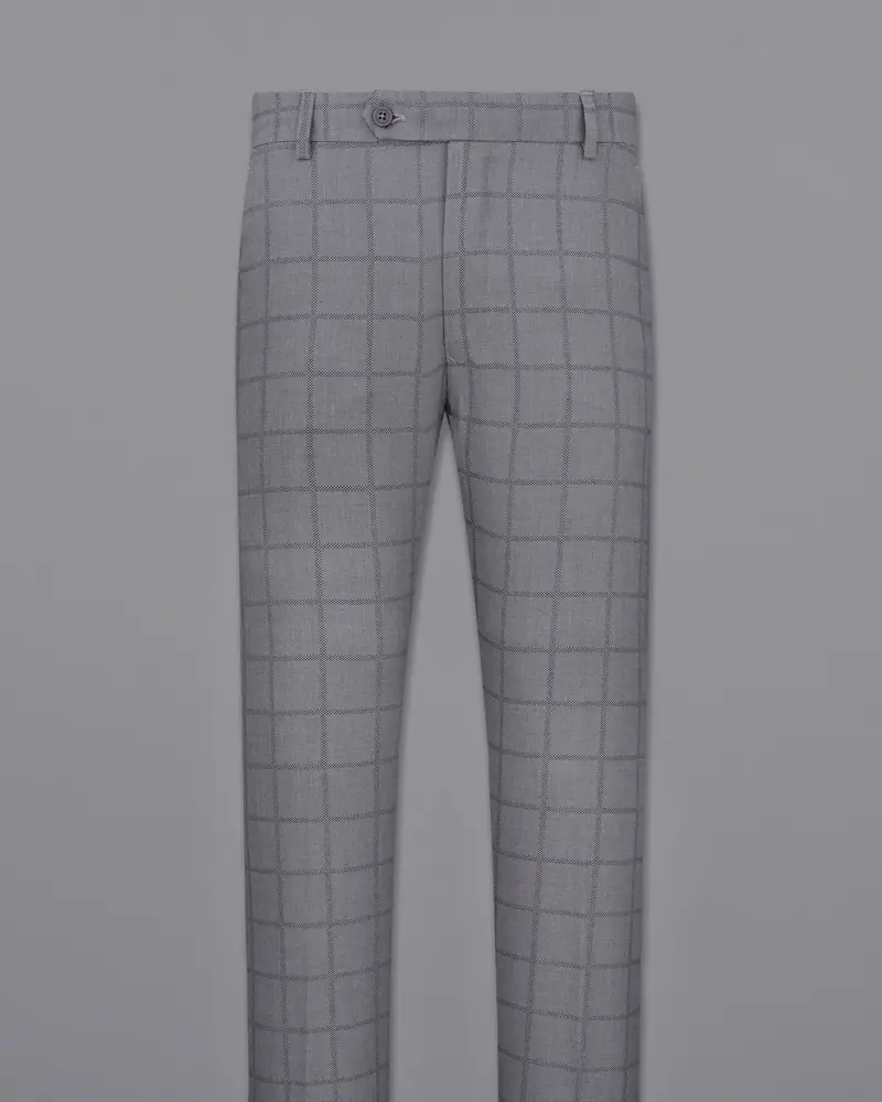 Topaz Silver Checked Pant 4