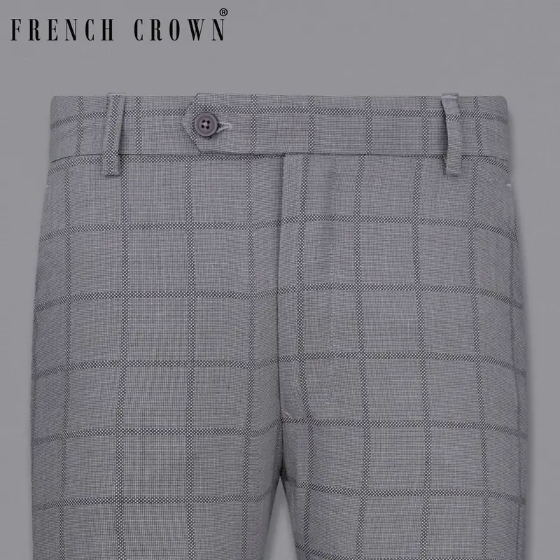 Topaz Silver Checked Pant 6