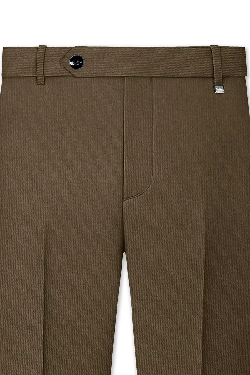 Tortilla Brown Wool Rich Single Breasted Suit 12