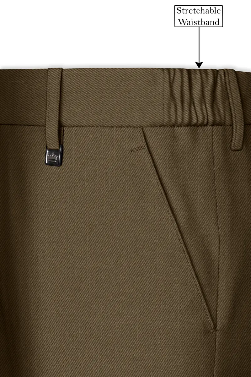 Tortilla Brown Wool Rich Single Breasted Suit 15