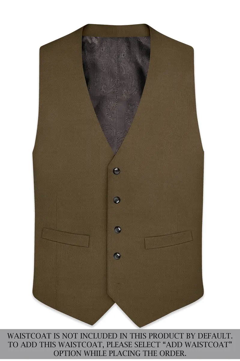 Tortilla Brown Wool Rich Single Breasted Suit 16