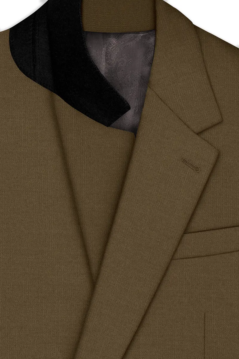 Tortilla Brown Wool Rich Single Breasted Suit 5