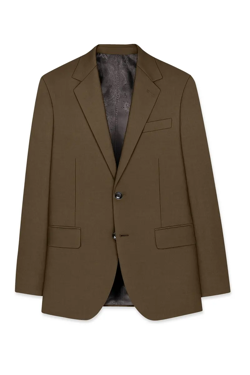 Tortilla Brown Wool Rich Single Breasted Suit 8