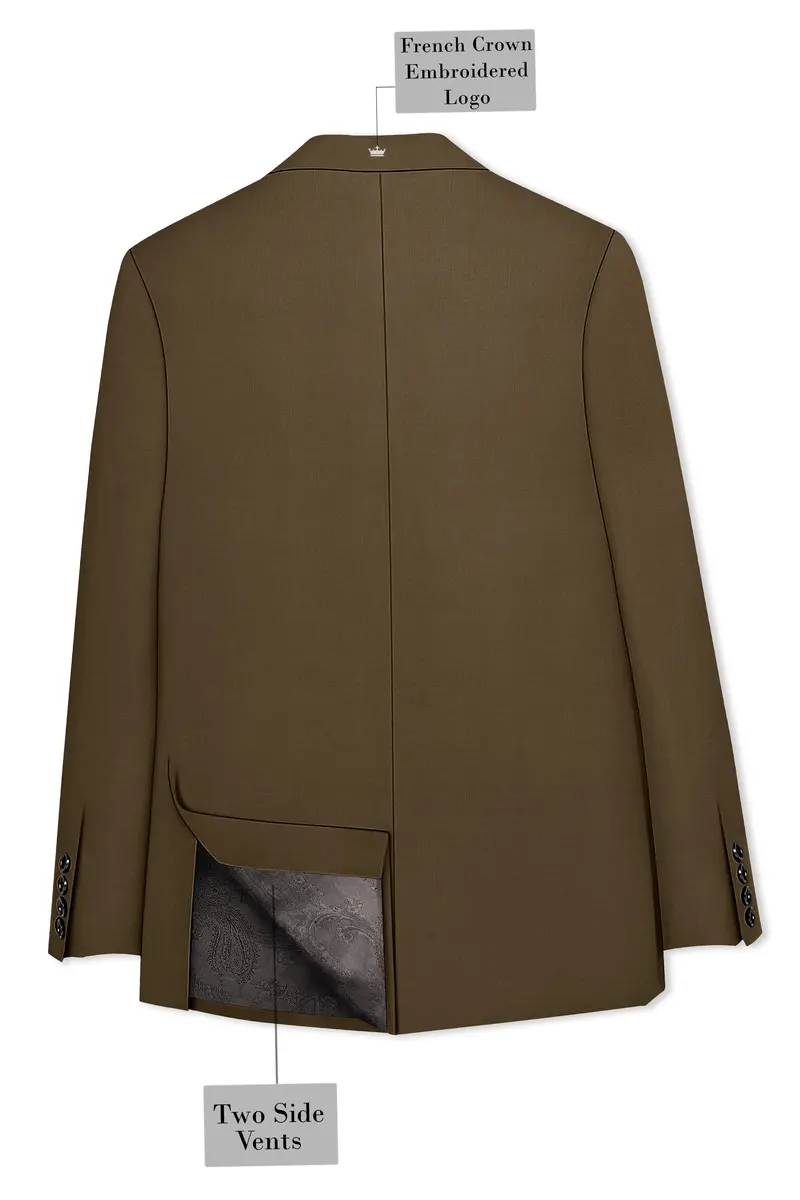 Tortilla Brown Wool Rich Single Breasted Suit 9