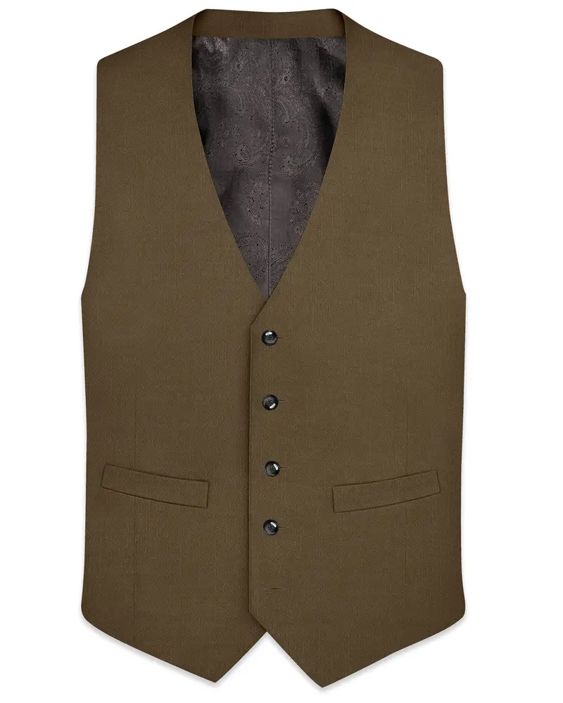 Tortilla Brown Wool Rich Waistcoat 1