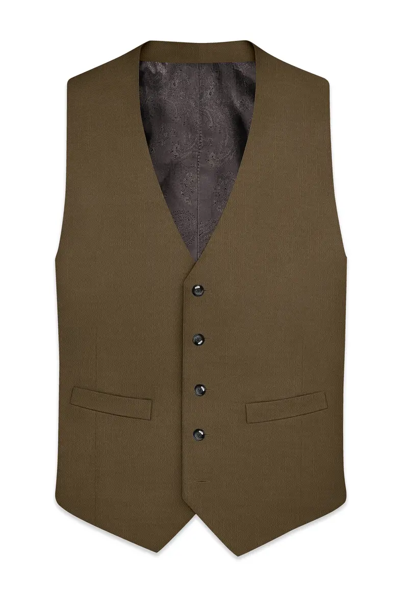 Tortilla Brown Wool Rich Waistcoat 2