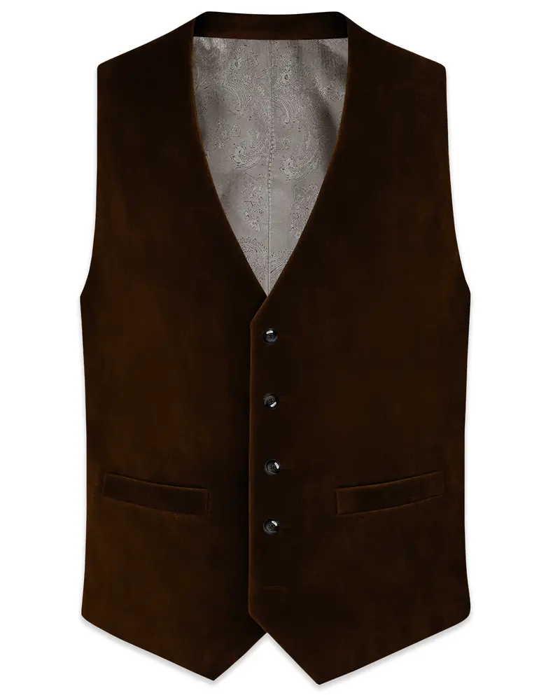 Torvex-Creole Brown Velvet Waistcoat 1