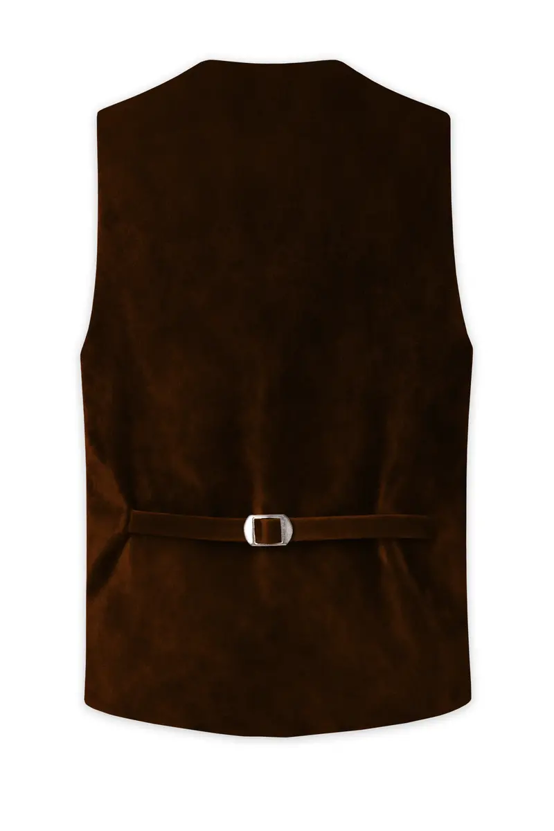 Torvex-Creole Brown Velvet Waistcoat 4