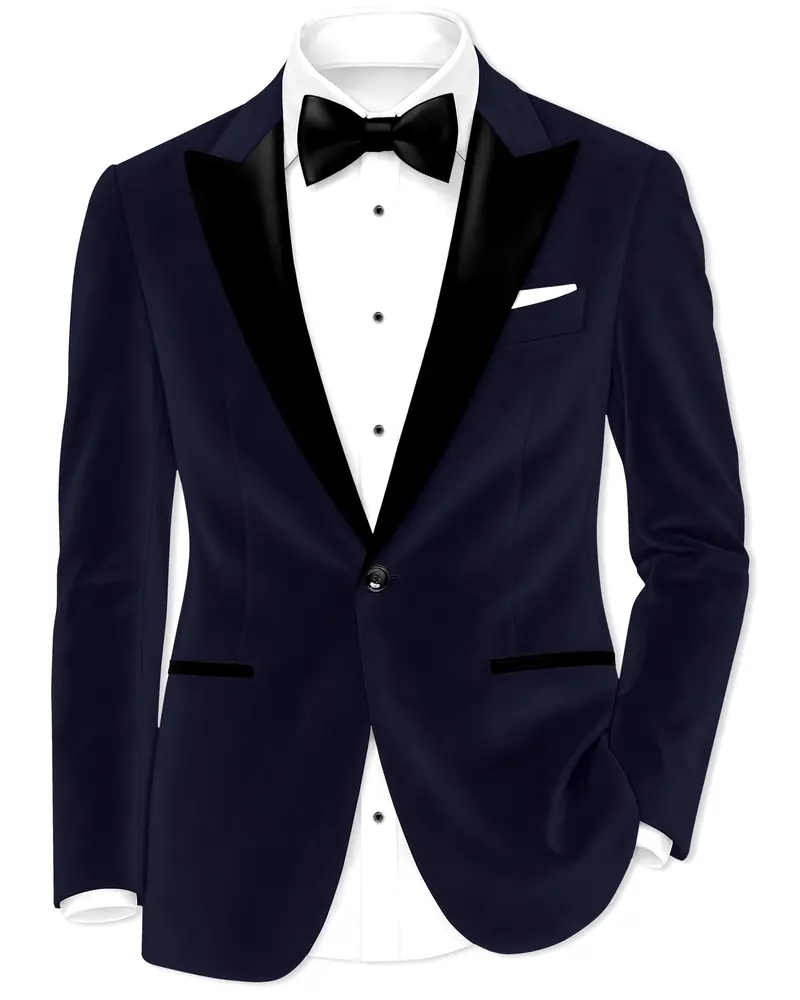 Torvian-Vulcan Purple Velvet Peak Lapel Tuxedo Blazer 1