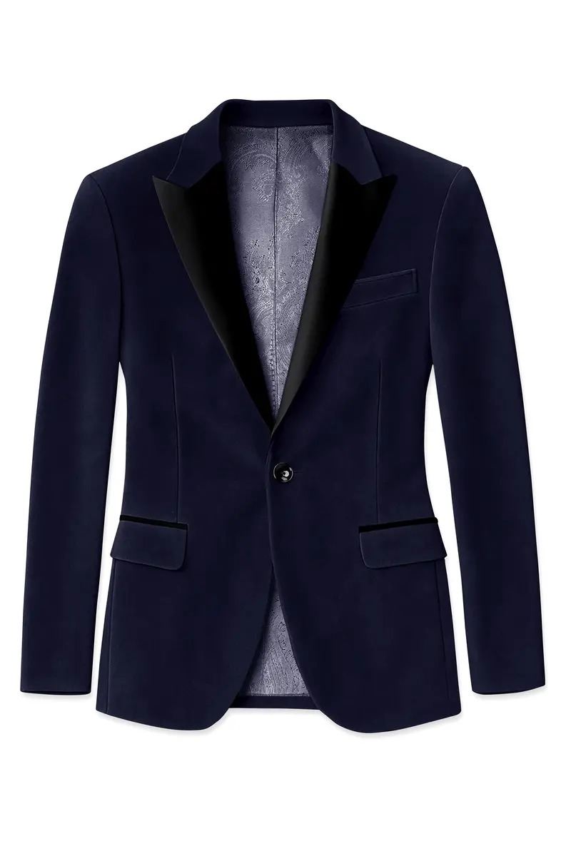 Torvian-Vulcan Purple Velvet Peak Lapel Tuxedo Suit 8
