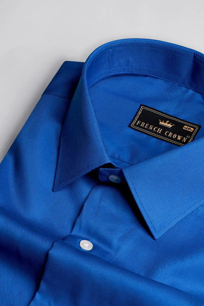 Tory Blue Twill Premium Cotton Shirt 2