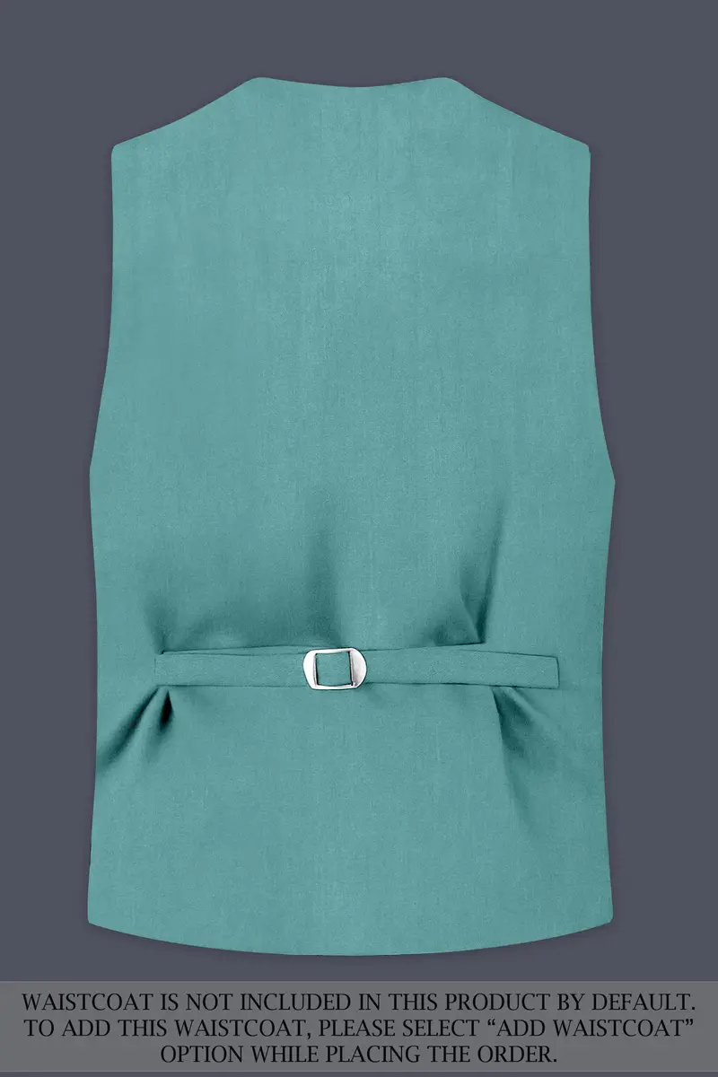 Travirid-Gothic Green Wool Rich Double Breasted Slight Stretch Suit 17