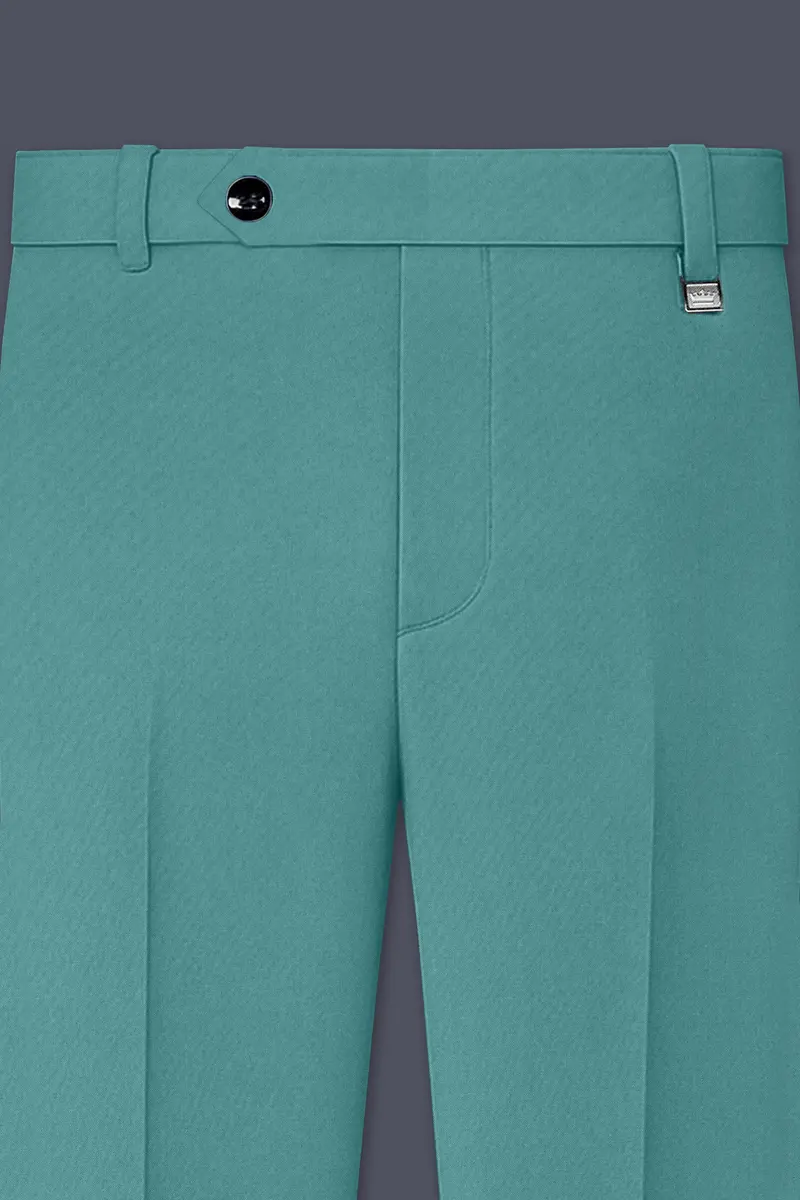 Travirid-Gothic Green Wool Rich Tuxedo Slight Stretch Suit 12