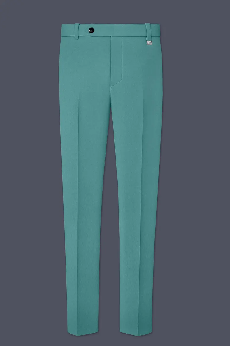 Travirid-Gothic Green Wool Rich Tuxedo Slight Stretch Suit 13
