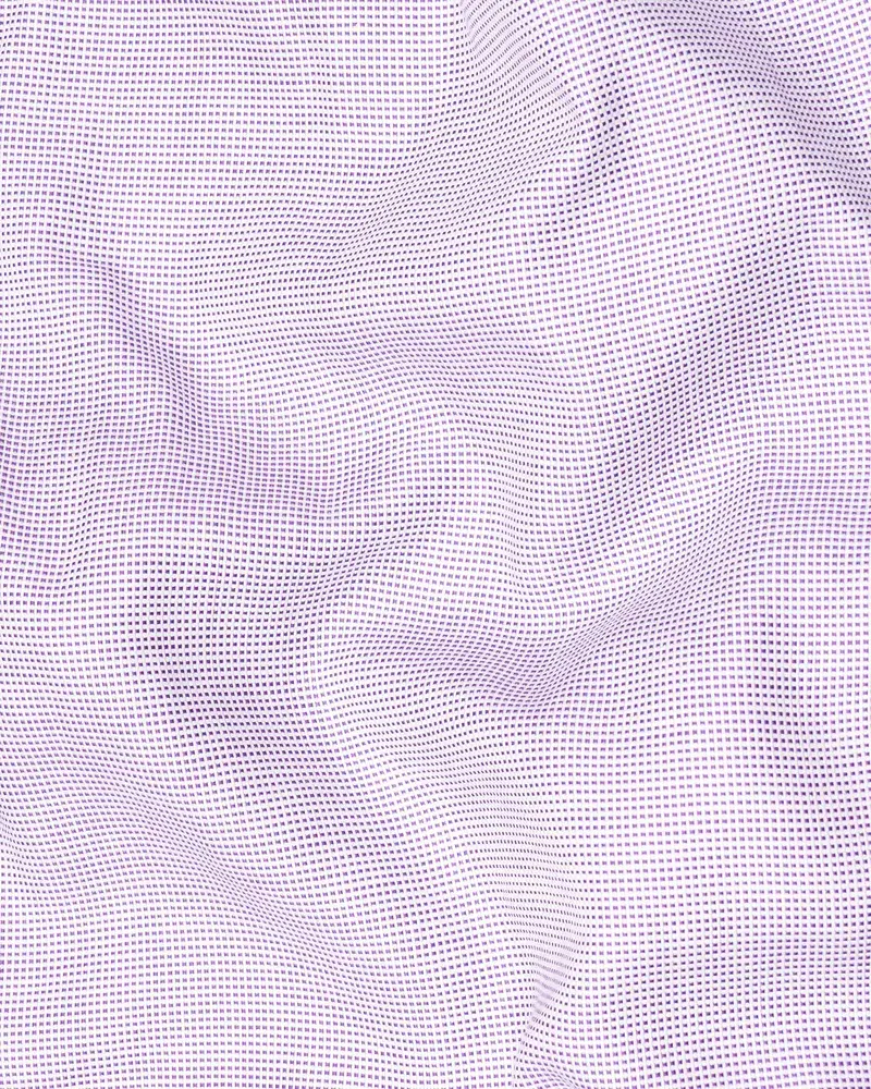 Trendy Pink And White Dobby Textured Premium Giza Cotton Shirt 2