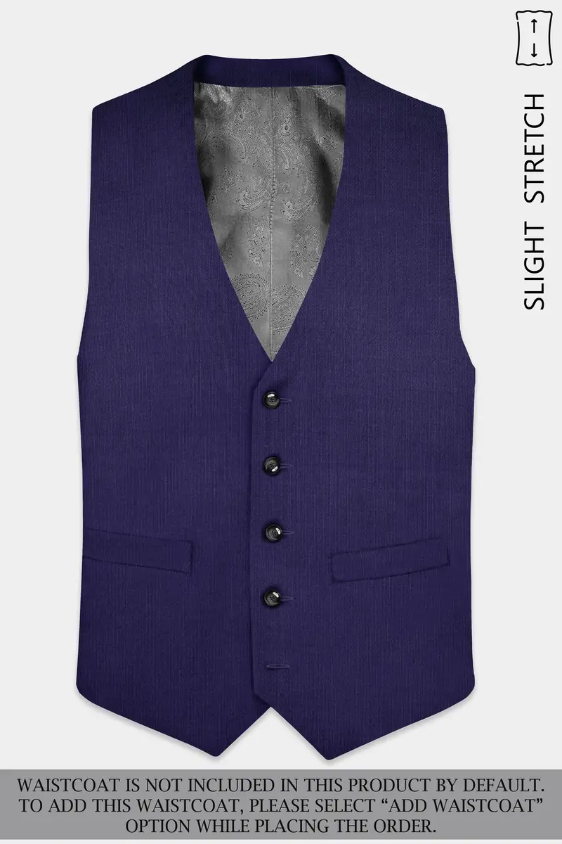 Triton-Martinique Blue Solid Wool Rich Double Breasted Slight Stretch Suit 16