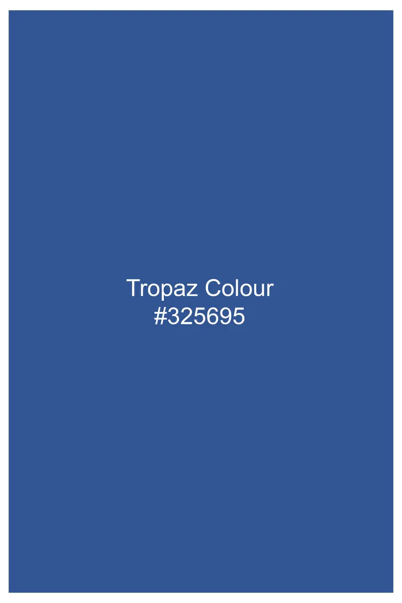 Tropaz Blue Textured Poplin Giza Cotton Lounge Pant 8