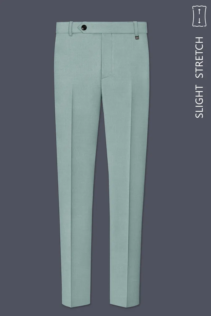 Tropic-Cadet Green Wool Rich Slight Stretch Double Breasted Suit 13