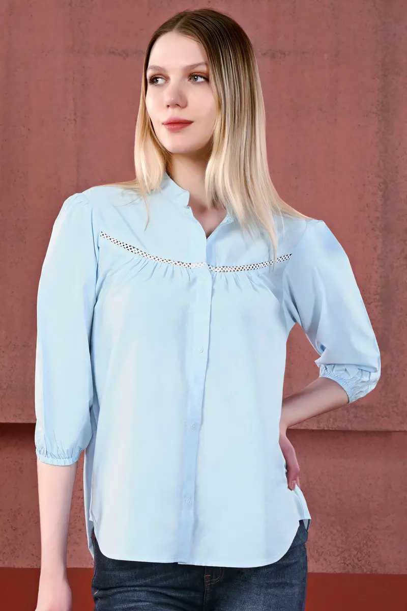 Tropical Blue Premium Cotton Designer Shirt 5