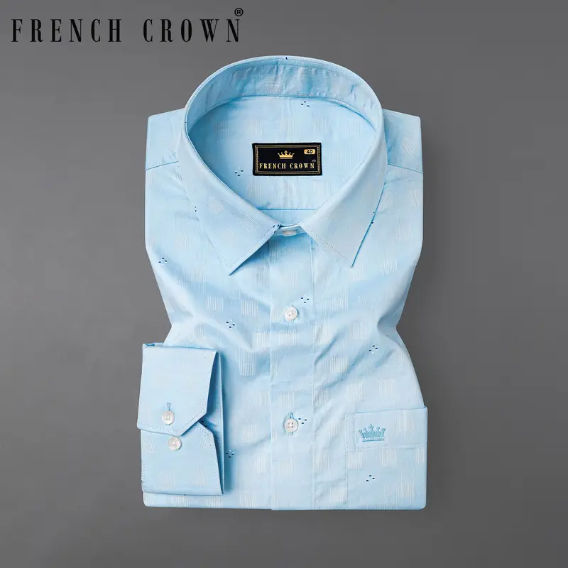 Tropical Blue Printed Super Soft Premium Cotton Shirt 1