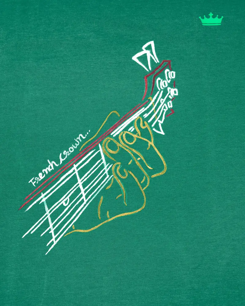 Tropical Green Hand Painted Premium Cotton T-Shirt 4